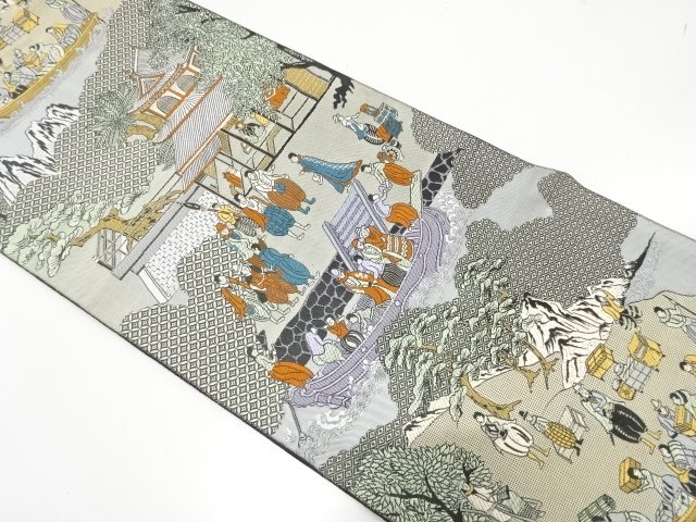 JAPANESE FUKURO OBI / WOVEN SCENERY